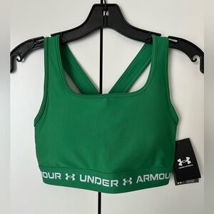 Under Armour Crossback Bold Green Sports Mid Bra